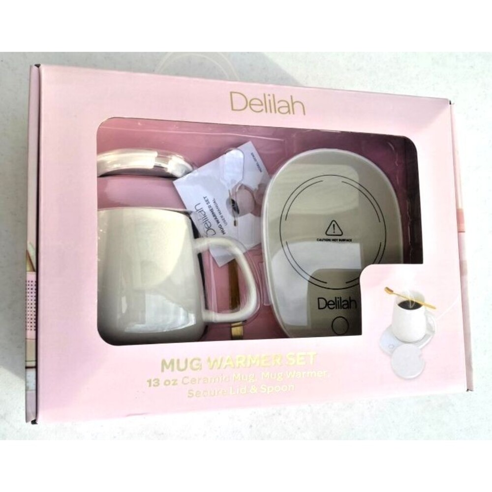 Delilah Ceramic Coffee Mug Warmer Set , Electric Coffee Cup 13oz